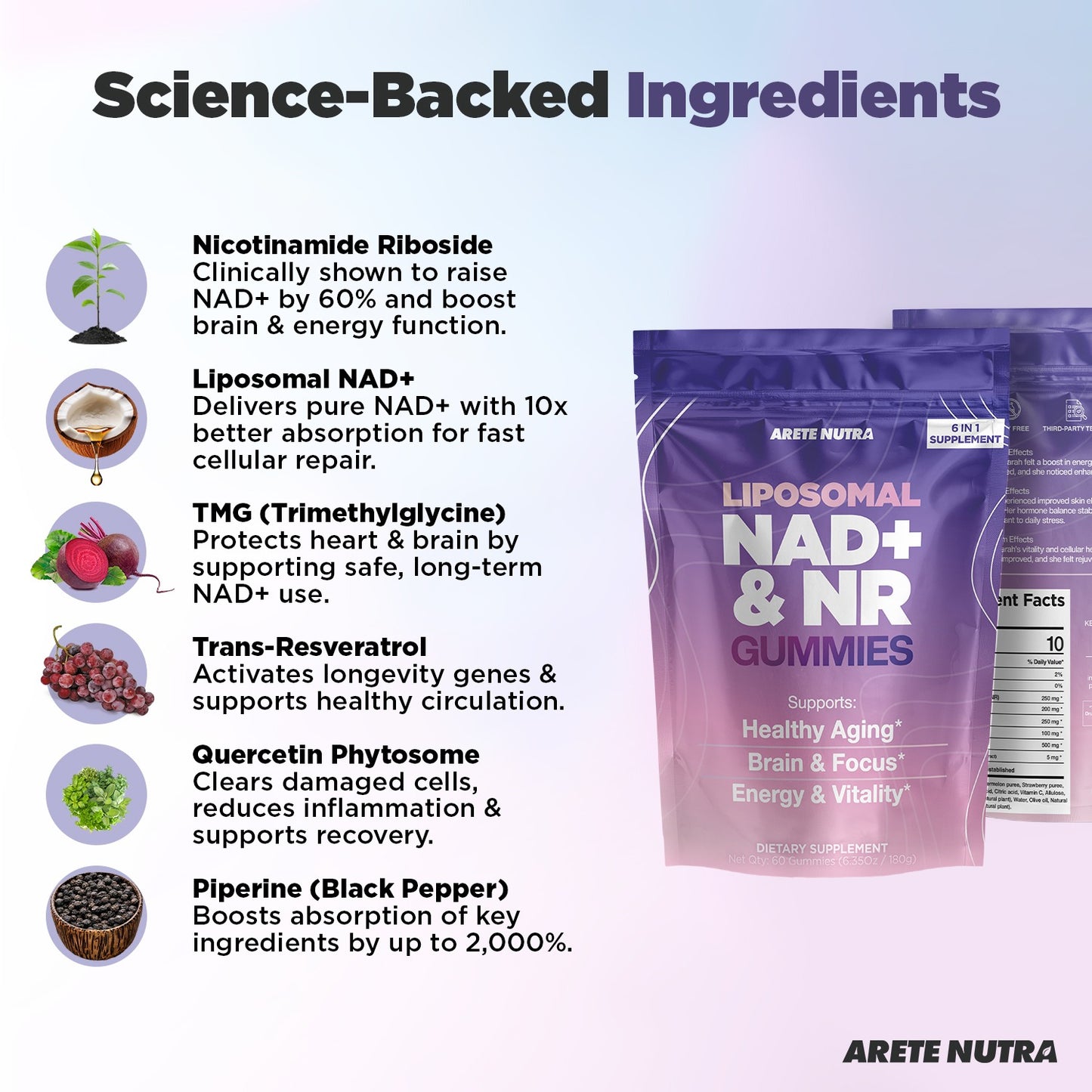 Arete NAD+ Advanced Gummies