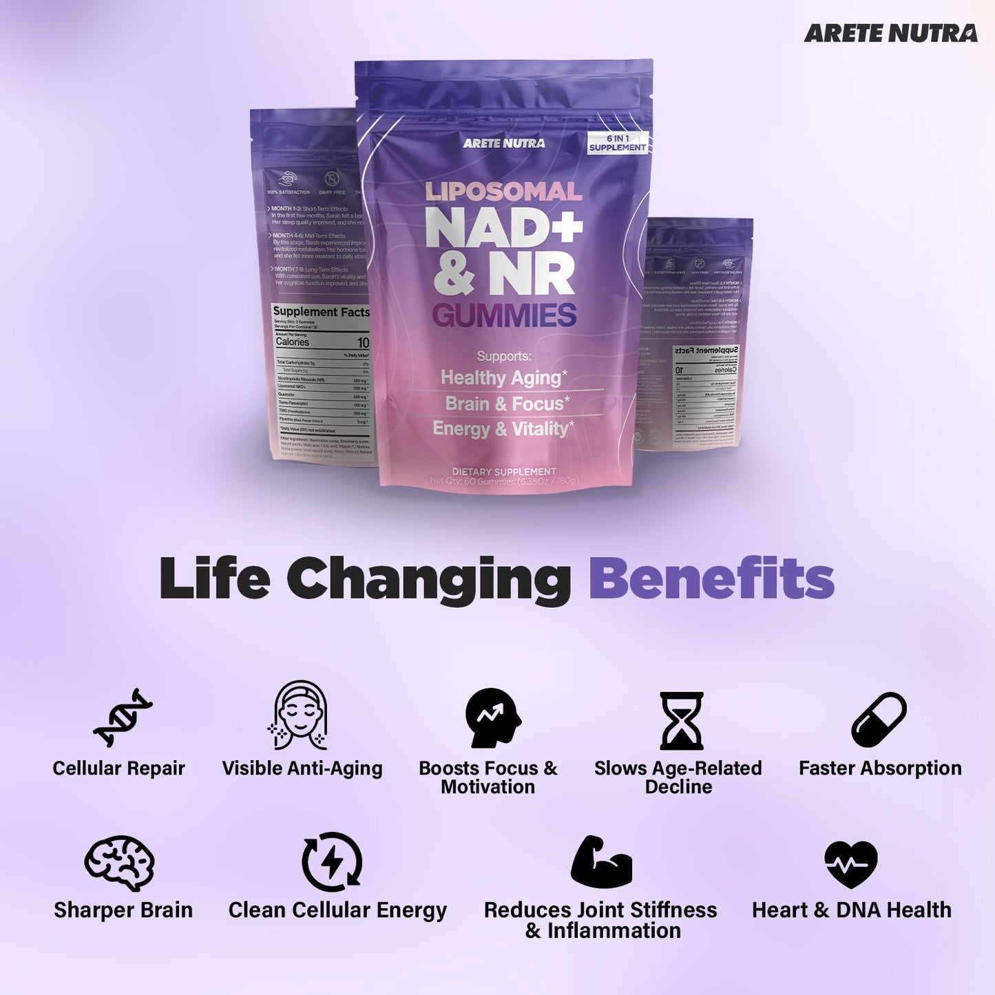 Arete NAD+ Advanced Gummies